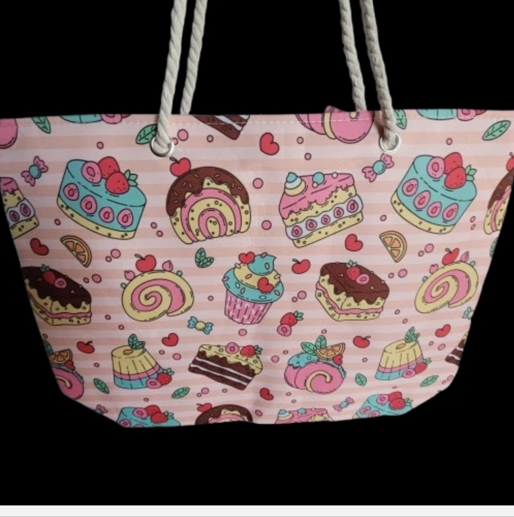 DESSERTS Large Bag Shopper Tote NWT - Picture 2 of 8